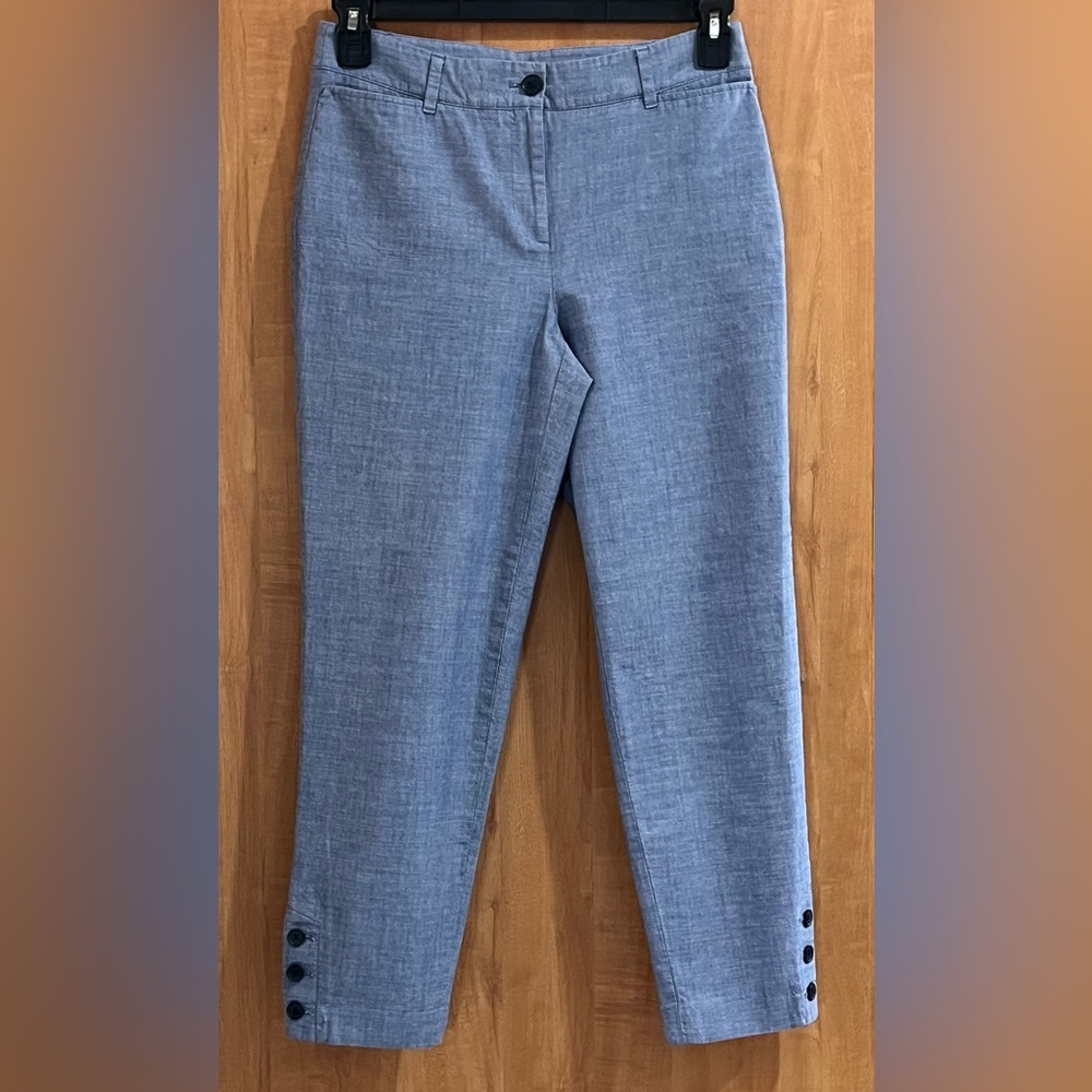 TALBOTS PERFECT CROP PANTS BLUE SIZE 2
